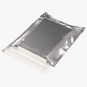 Poly Mailer Plastic Bag Silver Open model