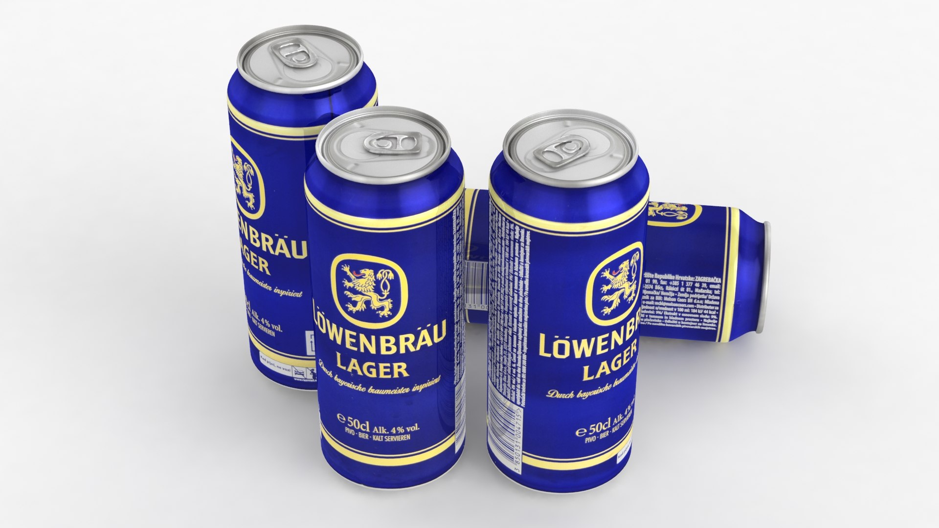 3D Model Beer Can Lowenbrau 500ml 2021 - TurboSquid 1763750