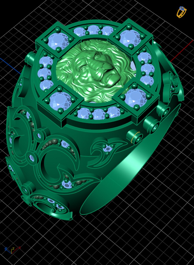 Ring Jewelry Gem 3dm