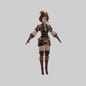 Characters Pirate-Hook Blender Models with Enhanced License Tiers