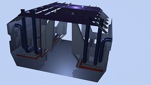sci-fi tunnel 3D model