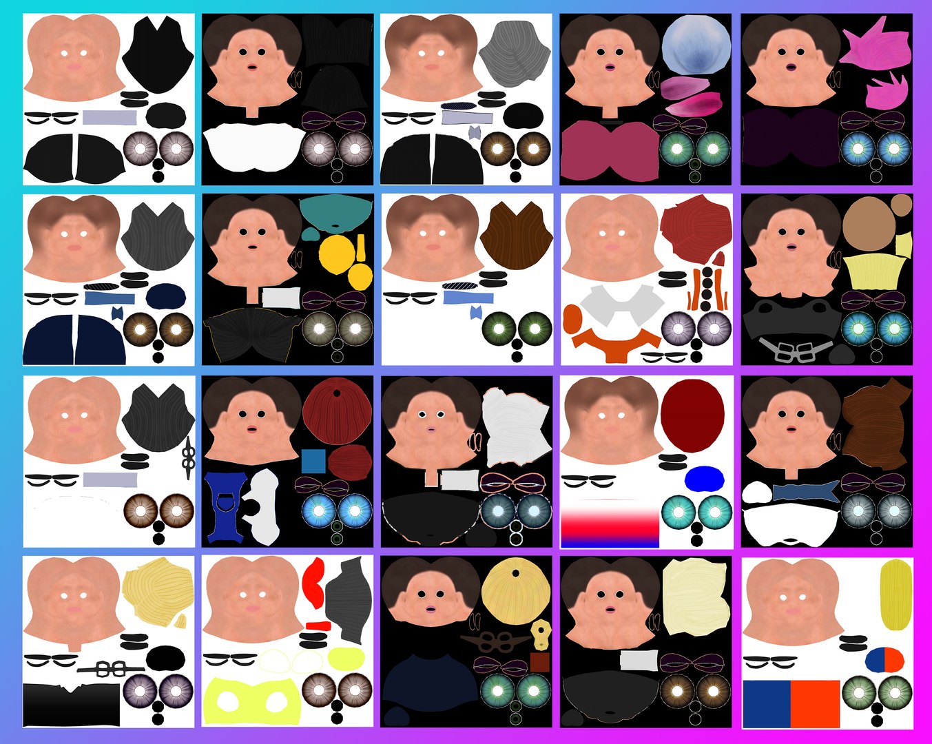 3D 20 male-female VR character avatars https://p.turbosquid.com/ts-thumb/gx/KjomaL/bj/maps_all/jpg/1634760504/1920x1080/fit_q87/872b935c9828bb4c871318ffefb5bb7011db0f10/maps_all.jpg