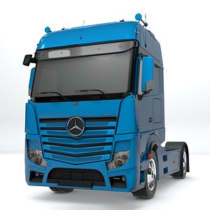 3D mercedes benz actros blue model