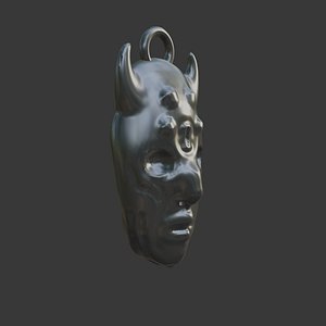 3D model Cursed Spirit Mask Pendant