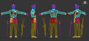3D model marine soldier