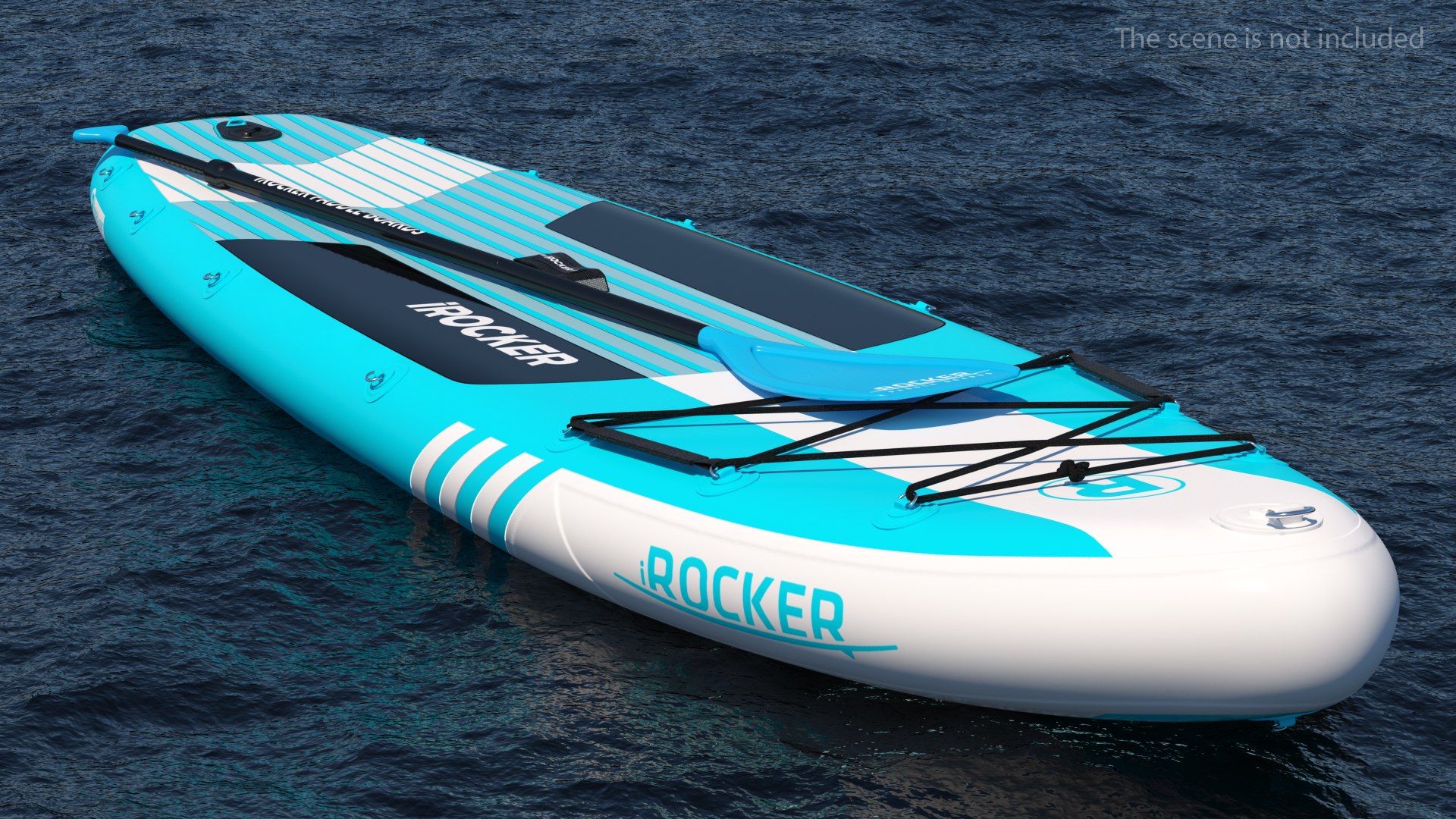 iROCKER Cruiser Inflatable Stand Up Paddle Board 3D model preview