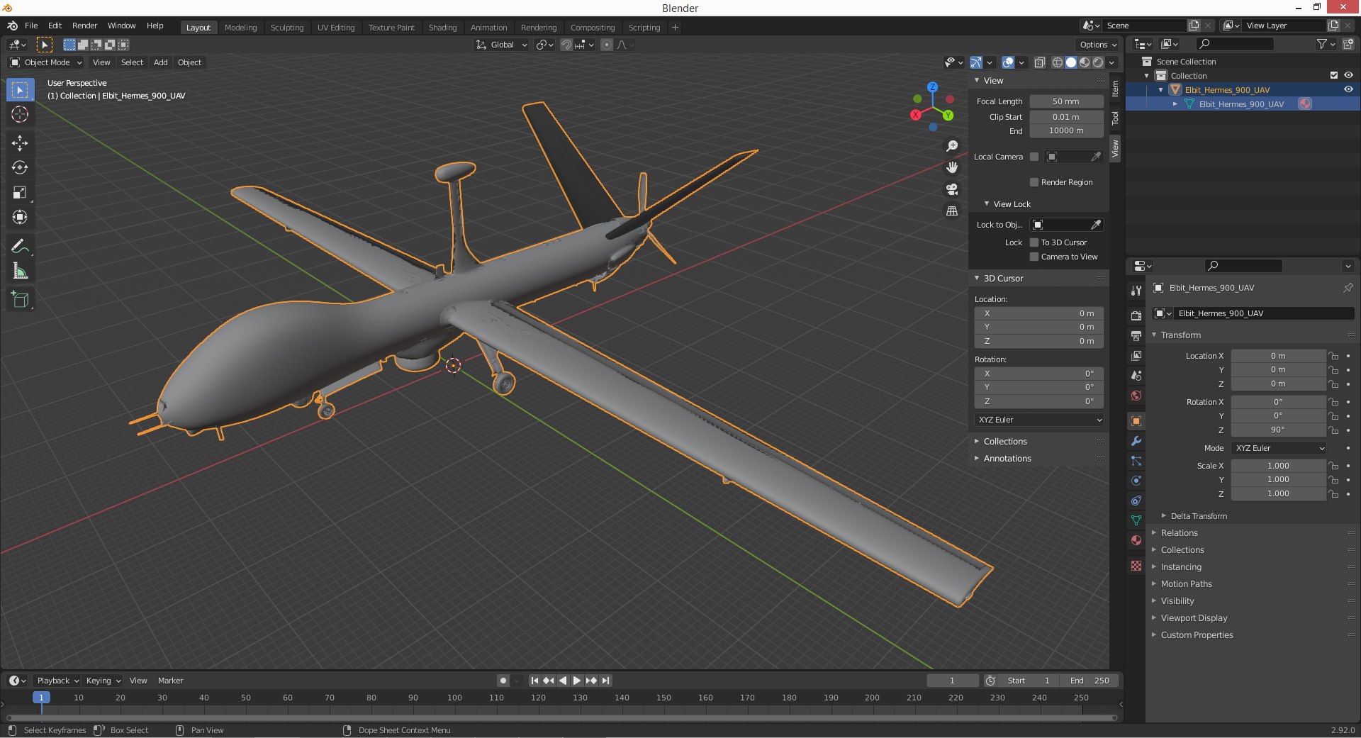 Elbit Hermes 900 UAV model https://p.turbosquid.com/ts-thumb/gx/ouYdOq/M8/elbithermes900uavvray3dmodel033/jpg/1649780897/1920x1080/fit_q87/659ebcb6506cba13812c6bee3f16ce150a2417e2/elbithermes900uavvray3dmodel033.jpg