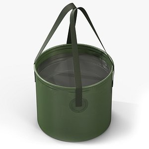 Collapsible Bucket 20L with Water Hanging 3D