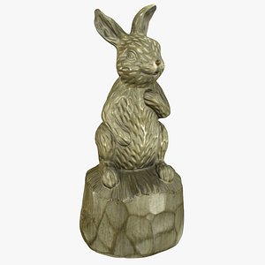 Wooden Rabbit 3D model