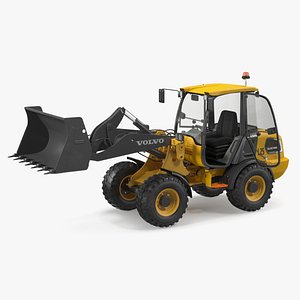 3D Volvo L25 Electric Loader with Bucket Rigged model