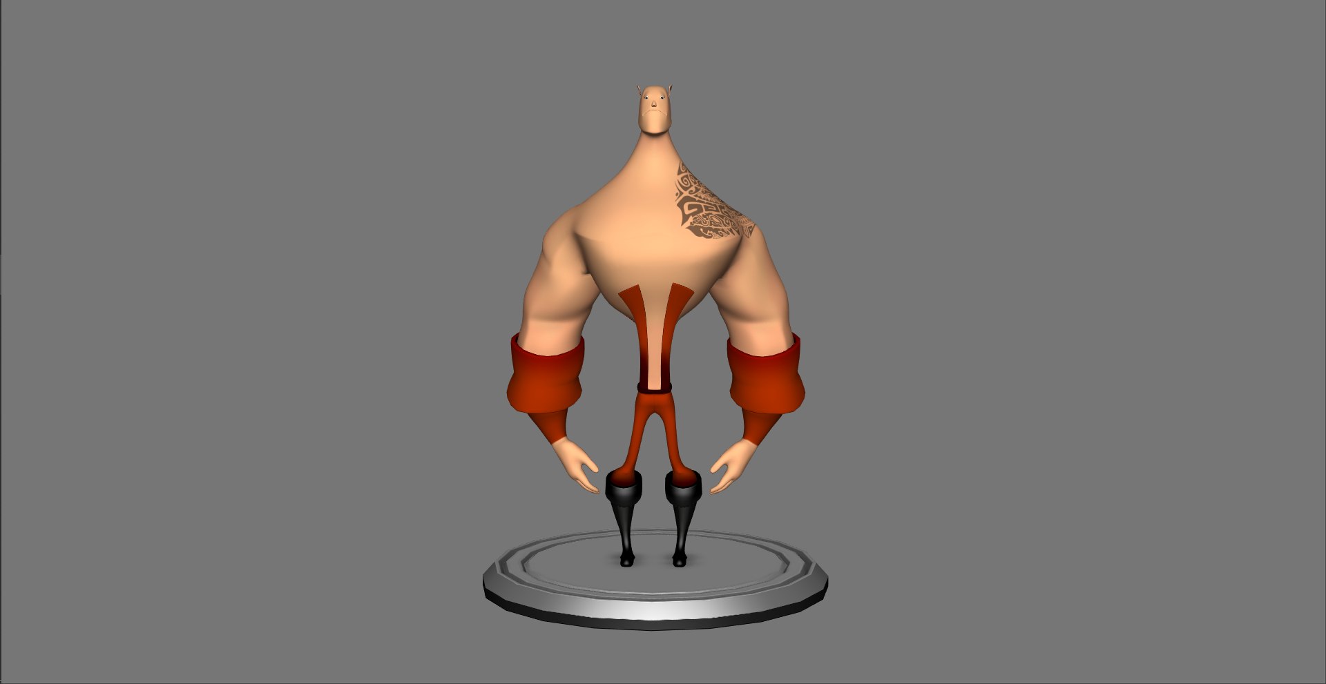 Cartoon bodybuilder character 3D - TurboSquid 1830661