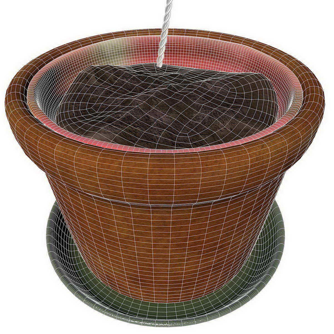 C4d Soil Pot Mushroom