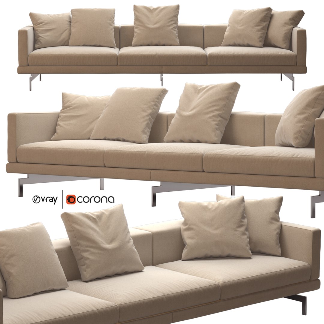 3D Dock Sofa B Italia - TurboSquid 1489956