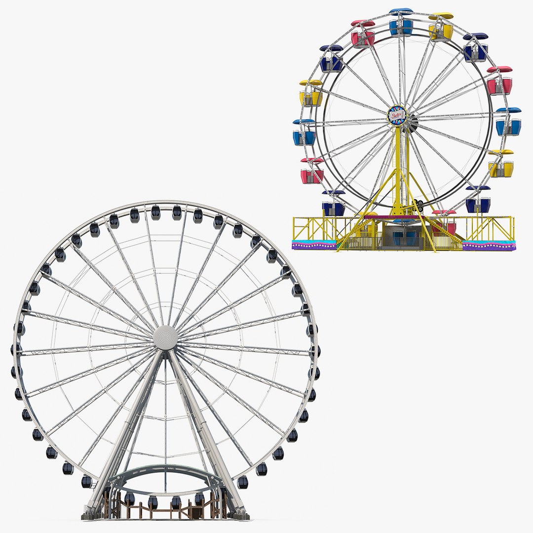 Ferris Wheels 3D Models Collection 3D model preview