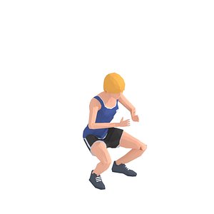 squats Exercise Woman Animation