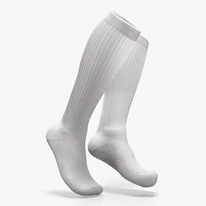 Over the Calf Crew Sports Long Socks On Foot