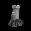 spooky castle tower - low poly