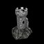 spooky castle tower - low poly