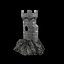 spooky castle tower - low poly