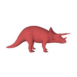 3d base mesh triceratops model