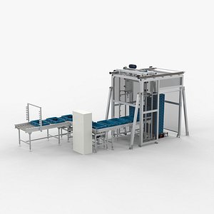 3D Automatic Plastic Case Stacker Machine model