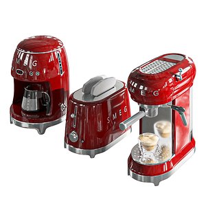 3D Smeg Kitchen Appliances