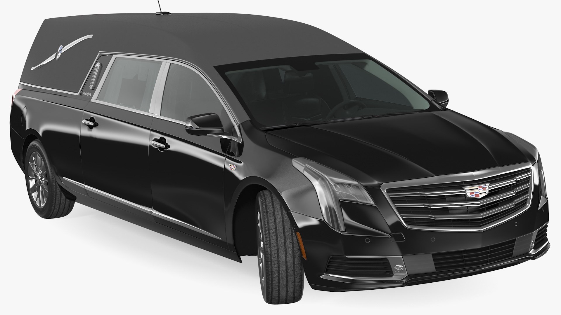 Hearse Car with Funeral Casket Collection 3D model preview