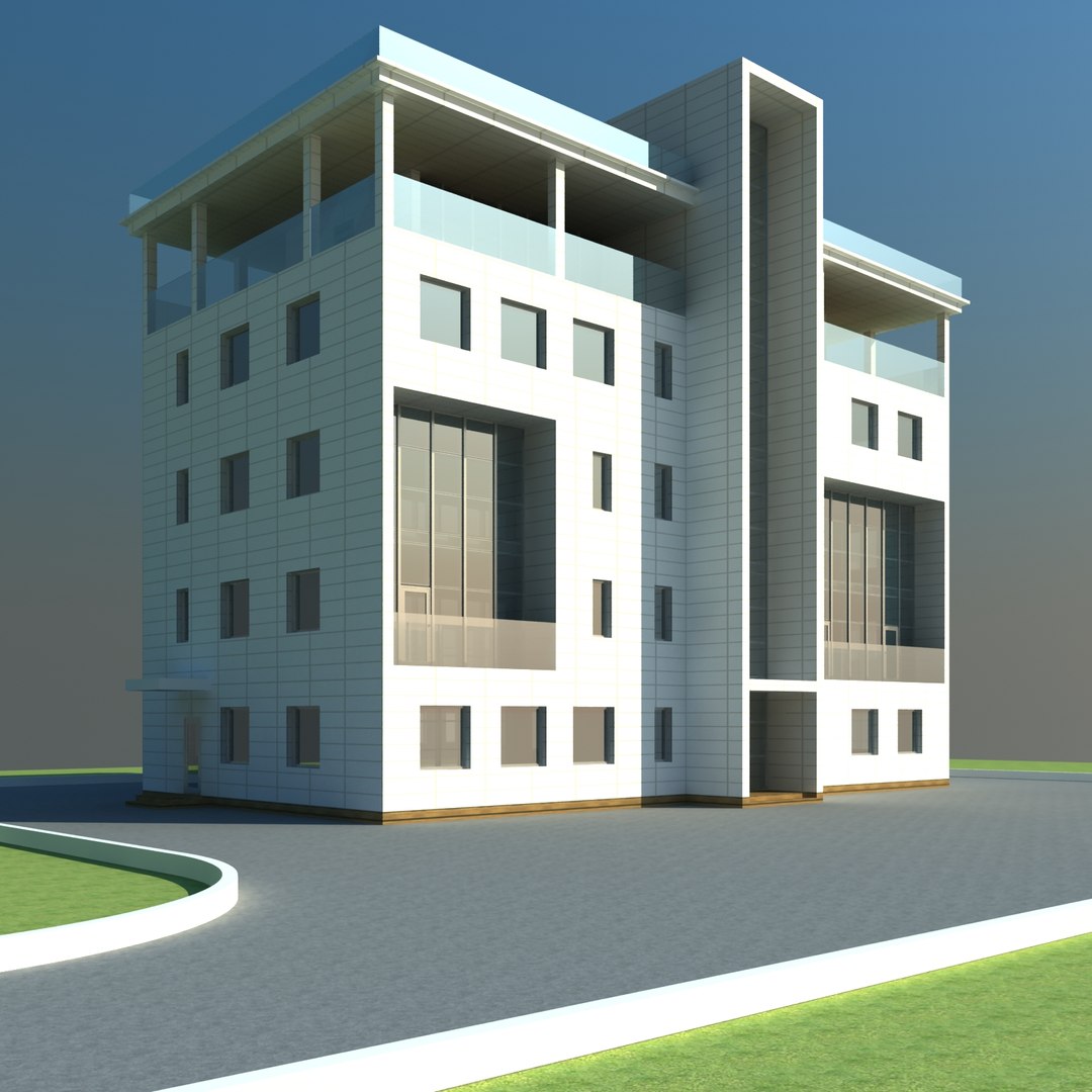 Modern Office Building 3d Model