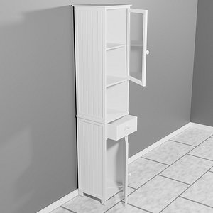 3D Modern white cabinet model