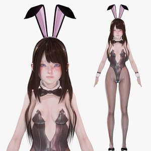 3D Bunny Girl - Realistic Female Character - Blender Eevee