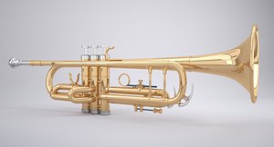 3D realistic trumpet mst