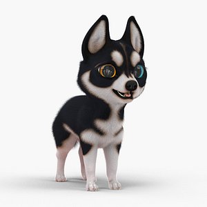Cartoon Husky