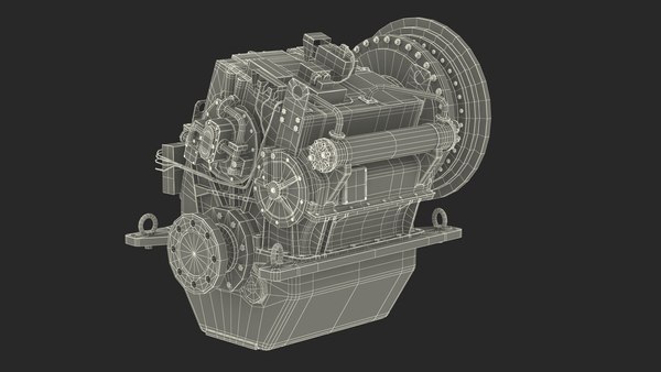 modelo 3d Transmisión para motor marino azul - TurboSquid 2273068