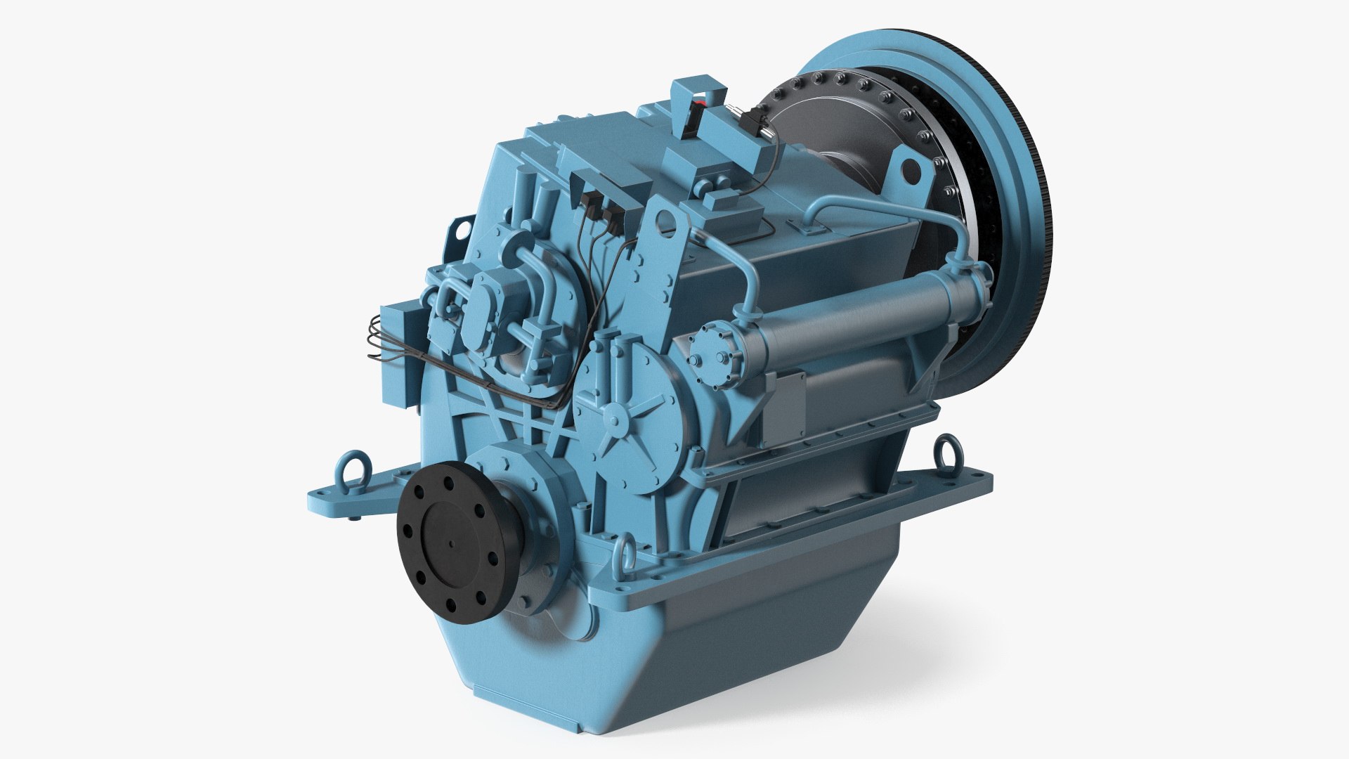 Transmission for Marine Engine Blue 3D model preview