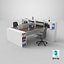 Office Work Station 3D Model