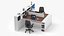 Office Work Station 3D Model