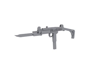 uzi bayonet 3d model