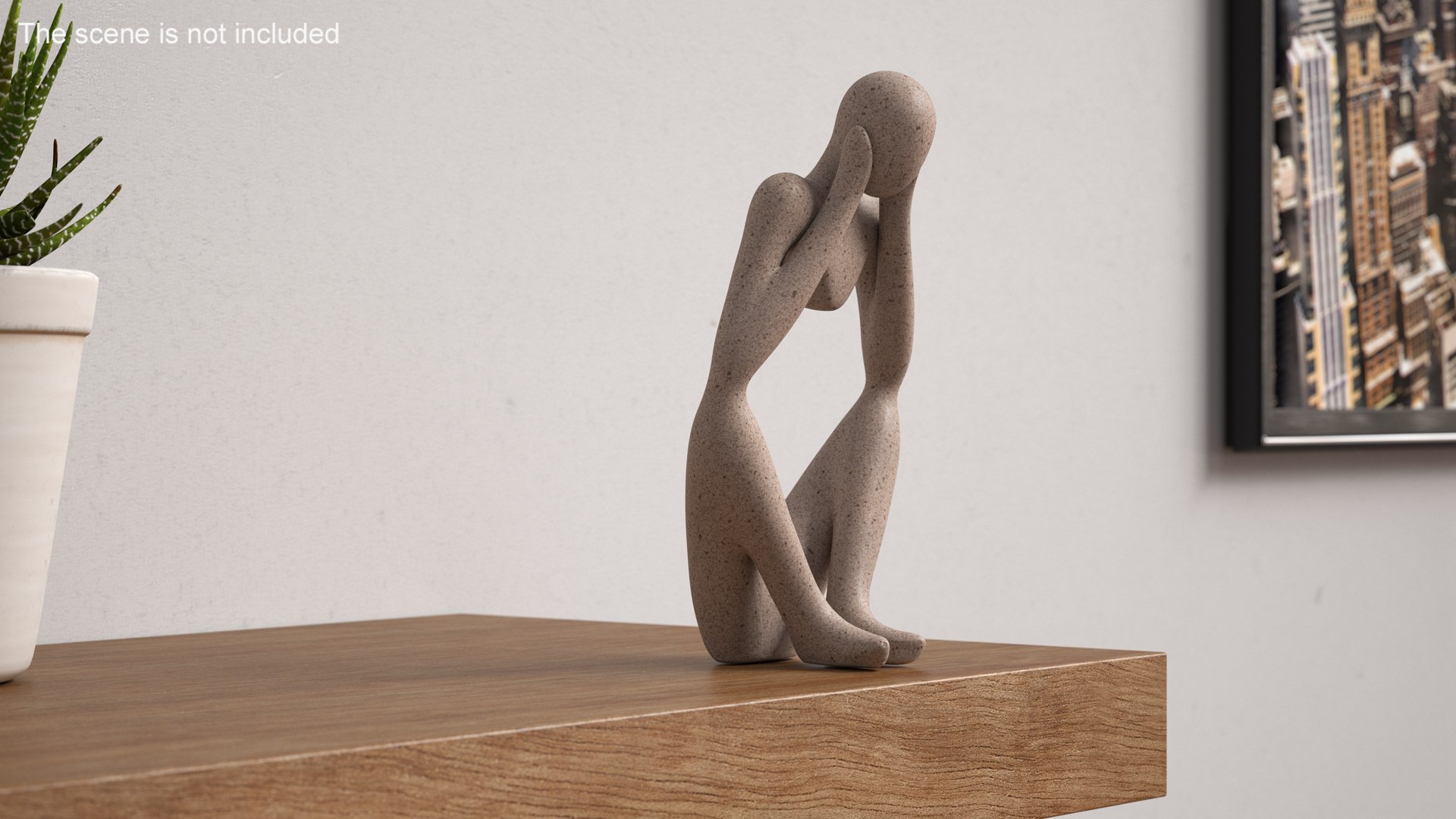 Abstract Thinker Figurine White Stone 3D Model - TurboSquid 2210675