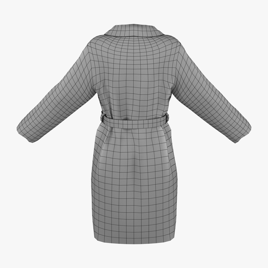 3D Bathrobe Female Model - TurboSquid 1887113