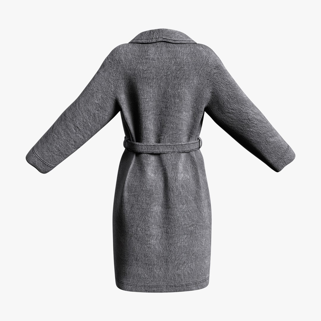 3D Bathrobe Female Model - TurboSquid 1887113