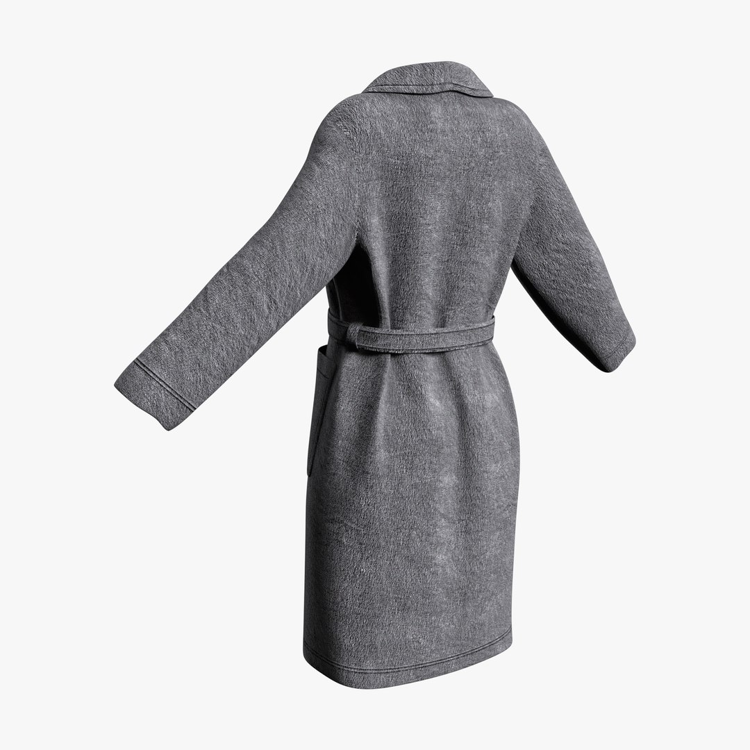 3D Bathrobe Female Model - TurboSquid 1887113