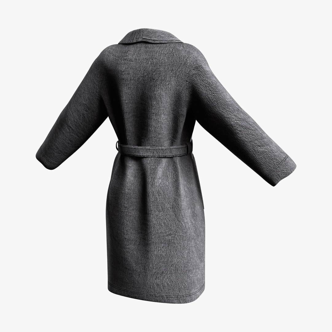 3D Bathrobe Female Model - TurboSquid 1887113