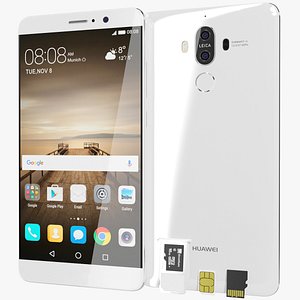 3d model realistic huawei mate 9