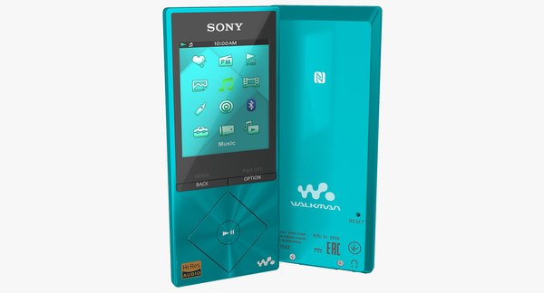 modèle 3D de Lecteur MP3 Walkman Sony NWZ A15 Turquoise