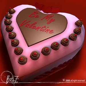 valentine cakes 3d 3ds