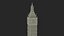 Low Poly Cartoon Big Ben Tower