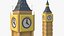 Low Poly Cartoon Big Ben Tower