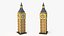 Low Poly Cartoon Big Ben Tower