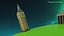 Low Poly Cartoon Big Ben Tower