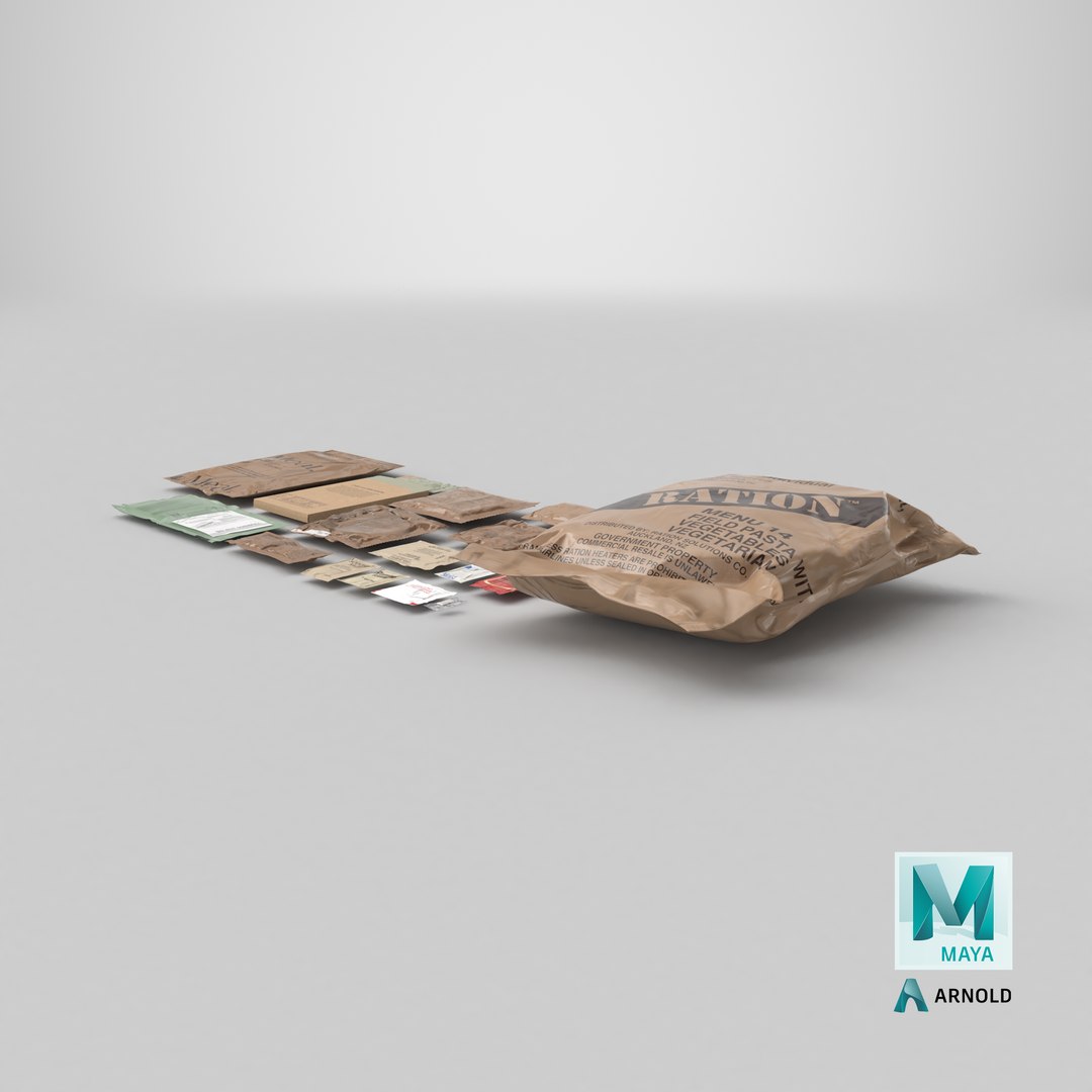 Military Meal Ration Pack with Food Set 3D model https://p.turbosquid.com/ts-thumb/gy/sLDdAz/hX/stemcell_maya_arnold_render/png/1778769018/1920x1080/fit_q87/9d1a0be3d7214fd412db8a83d39f4a38f7927ad6/stemcell_maya_arnold_render.jpg